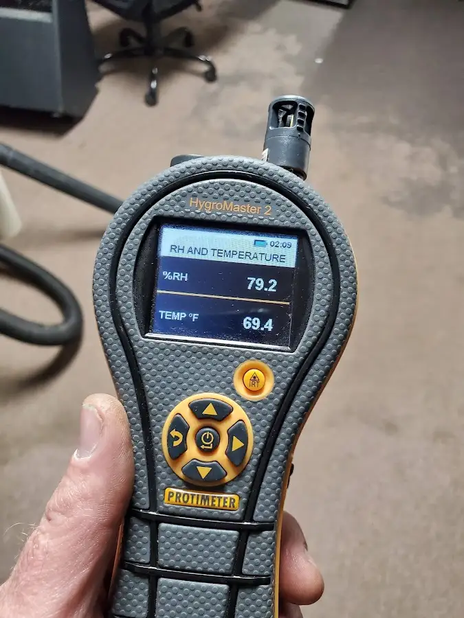 Moisture meter humidity assessment for Mold Remediation & Removal in Derry